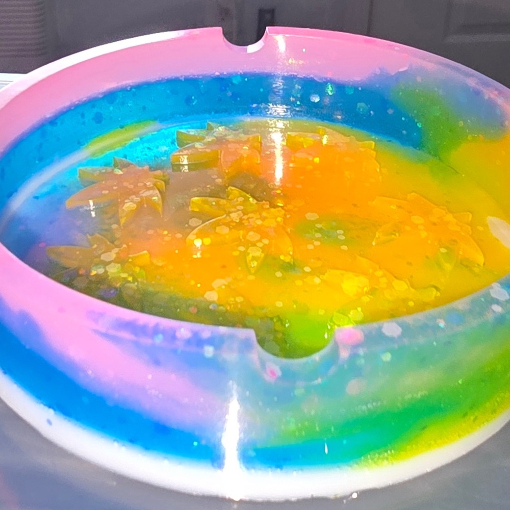 Colorful Cannabis Ashtray
